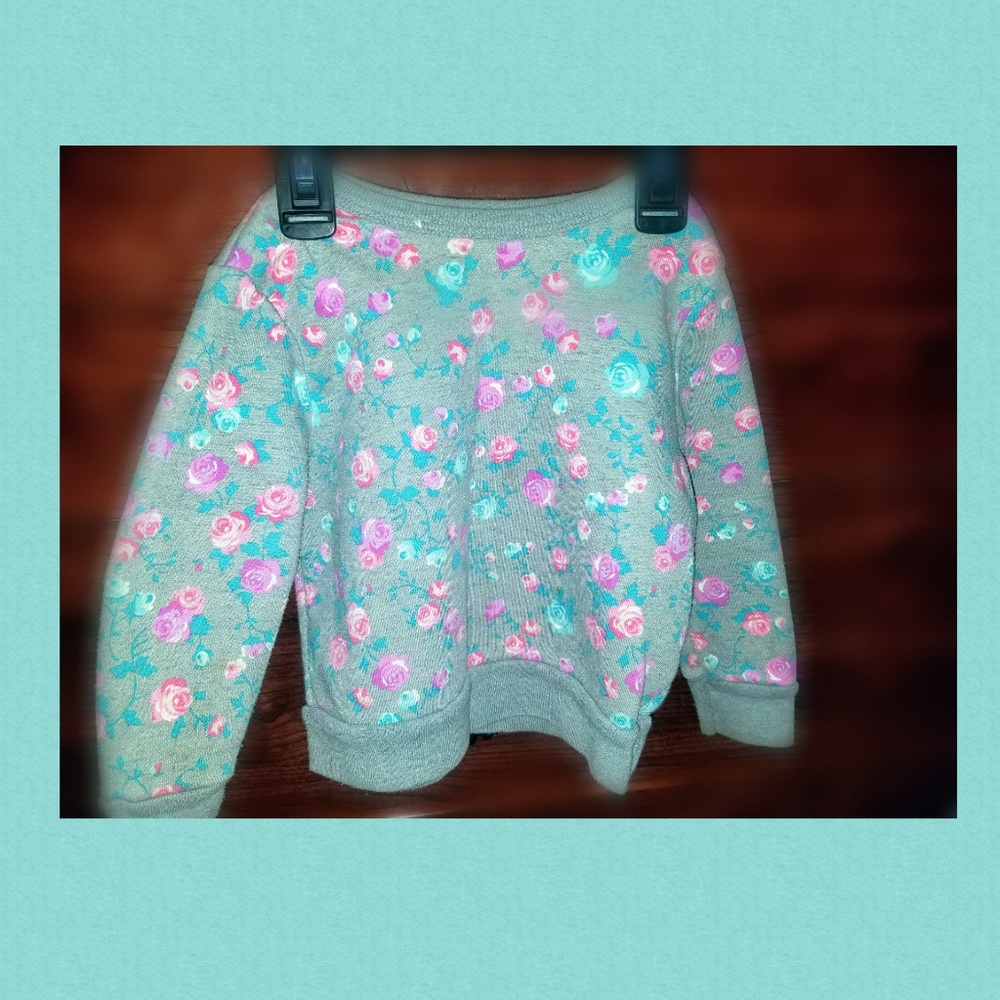 Girls flower sweater